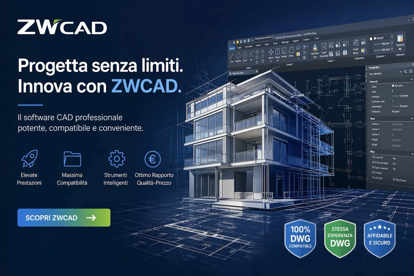 Postazione CAD con ZWCAD